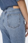 Onlbrenda % 100 Pamuk Regular Fit Yüksek Bel Geniş Paça Jeans Kadın Kot Pantolon 15345428 AÇIK MAVİ