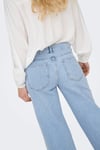 Onlbrenda Pamuklu Regular Fit Düşük Bel Geniş Paça Jeans Kadın Kot Pantolon 15361574 AÇIK MAVİ
