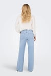 Onlbrenda Pamuklu Regular Fit Düşük Bel Geniş Paça Jeans Kadın Kot Pantolon 15361574 AÇIK MAVİ