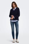 Onlcamilla Regular Fit V Yaka Kadın Kazak 15204588 KOYU LACIVERT