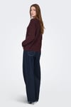 Onlcamilla Regular Fit V Yaka Kadın Kazak 15204588 VİŞNE