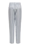 Onlcaro-Poptrash Keten Karışımlı Comfort Fit Normal Bel Düz Paça Kadın Pantolon 15278710 MAVİ-KREM