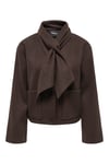 Onlcarrıe Regular Fit Ceket Yaka Düğmeli Kadın Mont 15382557 KOYU KAHVE