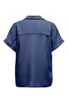 Onlcharis Loose Fit Klasik Yaka Düğme Detaylı Kadın Bluz 15363976 LACİVERT