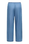 Onlcharis Regular Fit Belden Bağlamalı Bol Paça Kadın Pantolon 15363959 MAVİ