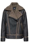 Onlchoice Regular Fit Ceket Yaka Kadın Mont 15353732 LACİVERT-KAHVE