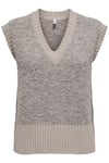 Onlcille Regular Fit V Yaka Kadın Süveter 15350777 BEJ