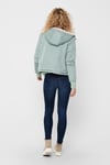 Onldahlia Regular Fit Çift Taraflı Kapüşonlu Kısa Kadın Mont 15208777 YEŞİL