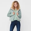 Onldahlia Regular Fit Çift Taraflı Kapüşonlu Kısa Kadın Mont 15208777 YEŞİL