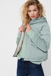 Onldahlia Regular Fit Çift Taraflı Kapüşonlu Kısa Kadın Mont 15208777 YEŞİL
