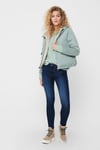 Onldahlia Regular Fit Çift Taraflı Kapüşonlu Kısa Kadın Mont 15208777 YEŞİL