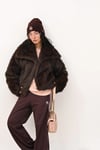Onldawn Regular Fit Yumuşak Tüylü Kadın Mont 15348977 KOYU KAHVE