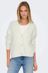 Onlella Regular Fit Örme V Yaka Kadın Hırka 15259564 EKRU