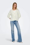Onlella Regular Fit Örme V Yaka Kadın Hırka 15259564 EKRU