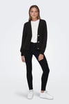 Onlella Regular Fit Örme V Yaka Kadın Hırka 15259564 SİYAH