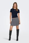 Onlelva Slim Fit Yuvarlak Yaka Kadın T Shirt 15342939 KOYU LACIVERT