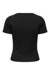 Onlelva Slim Fit Yuvarlak Yaka Kadın T Shirt 15342939 SİYAH