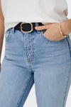 Onlemıly Pamuklu Regular Fit Yüksek Bel Jeans Kadın Kot Pantolon 15361608 AÇIK MAVİ