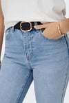 Onlemıly Pamuklu Regular Fit Yüksek Bel Jeans Kadın Kot Pantolon 15361608 AÇIK MAVİ