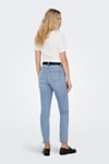 Onlemıly Pamuklu Regular Fit Yüksek Bel Jeans Kadın Kot Pantolon 15361608 AÇIK MAVİ