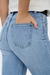 Onlemıly Pamuklu Regular Fit Yüksek Bel Jeans Kadın Kot Pantolon 15361608 AÇIK MAVİ