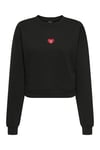 Onlevisa Pamuklu Regular Fit Bisiklet Yaka Kadın Sweat 15358296 SİYAH