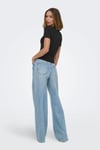Onlfemke Pamuklu Slim Fit Fiyonk Detaylı Bisiklet Yaka Kadın T Shirt 15369336 SİYAH