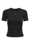 Onlfemke Pamuklu Slim Fit Fiyonk Detaylı Bisiklet Yaka Kadın T Shirt 15369336 SİYAH