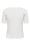Onlfree Büzgülü Regular Fit Bisiklet Yaka Kadın T Shirt 15346602 EKRU