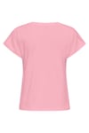 Onlfree Modal Regular Fit V Yaka Kadın T Shirt 15369294 PEMBE