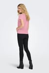 Onlfree Modal Regular Fit V Yaka Kadın T Shirt 15369294 PEMBE