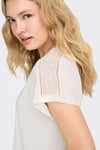 Onlfree Modal Regular Fit V Yaka Kadın T Shirt 15369294 EKRU