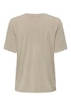 Onlfree Taşlı Regular Fit Bisiklet Yaka Kadın T Shirt 15343270 BEJ