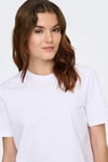 Onlfreja Pamuklu Regular Fit Yuvarlak Yaka Kadın T Shirt 15367970 BEYAZ
