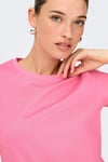 Onlfreja Pamuklu Regular Fit Yuvarlak Yaka Kadın T Shirt 15367970 PEMBE