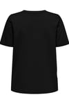 Onlfreja Pamuklu Regular Fit Yuvarlak Yaka Kadın T Shirt 15367970 SİYAH