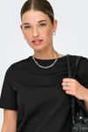 Onlfreja Pamuklu Regular Fit Yuvarlak Yaka Kadın T Shirt 15367970 SİYAH