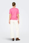 Onlfreja Pamuklu Regular Fit Yuvarlak Yaka Kadın T Shirt 15367970 PEMBE