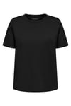 Onlfreja Pamuklu Regular Fit Yuvarlak Yaka Kadın T Shirt 15367970 SİYAH