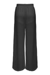 Onlfreya Ajurlu Straight Fit Yüksek Bel Geniş Paça Kadın Pantolon 15349329 SİYAH