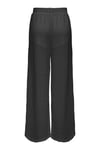 Onlfreya Ajurlu Straight Fit Yüksek Bel Geniş Paça Kadın Pantolon 15349329 SİYAH