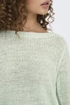 Onlgeena Regular Fit Bisiklet Yaka Örme Kadın Kazak 15113356A FISTIK YEŞİL