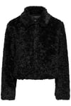 Onlginny Regular Fit Yumuşak Tüylü Kadın Mont 15352795 SİYAH