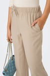 Onlgoa Keten Karışımlı Straight Fit Orta Bel Kadın Pantolon 15363676 BEJ
