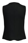 Onlgoa Regular Fit Bisiklet Yaka Düğmeli Kadın Yelek 15363724 SİYAH