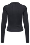 Onlhannah Regular Fit Bisiklet Yaka Kırışıklık Detaylı Kadın T Shirt 15363623 SİYAH