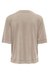 Onlhannah Relaxed Fit Bisiklet Yaka Kadın T Shirt 15348760 BEJ