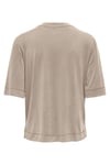 Onlhannah Relaxed Fit Bisiklet Yaka Kadın T Shirt 15348760 BEJ