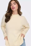 Onlhazel Oversize Fit Balıkçı Yaka Örme Kadın Kazak 15352853 KREM