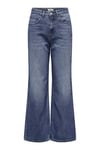 Onlhope Pamuklu Wide Leg Fit Yüksek Bel Jeans Kadın Kot Pantolon 15264080 MAVİ